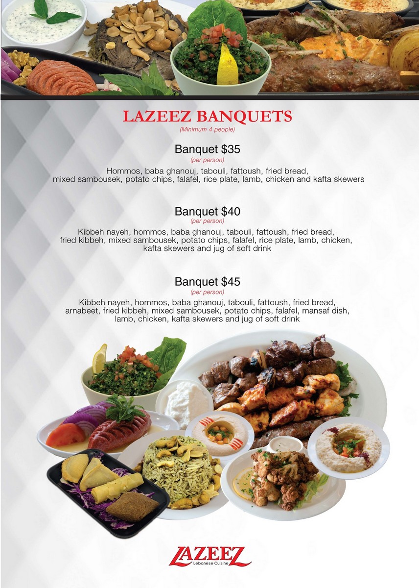 Menu | Best Lebanese Cuisine Restaurant | Lazeez Sydney